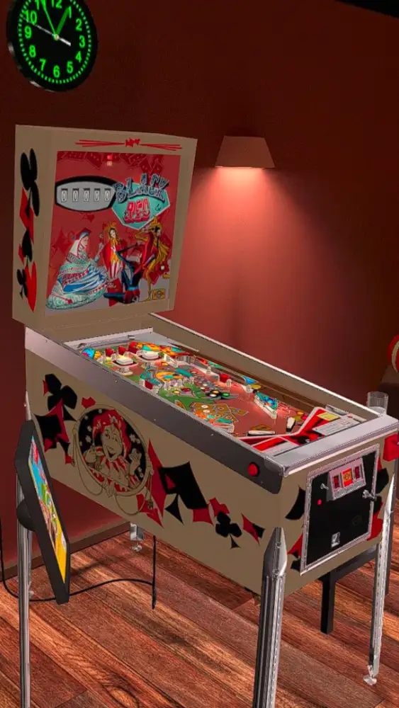 Black &amp; Red virtual pinball table