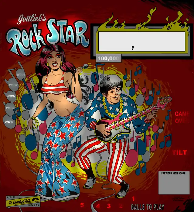 Rock Star virtual pinball table