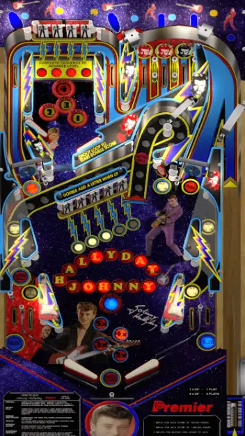 Johnny Hallyday virtual pinball table