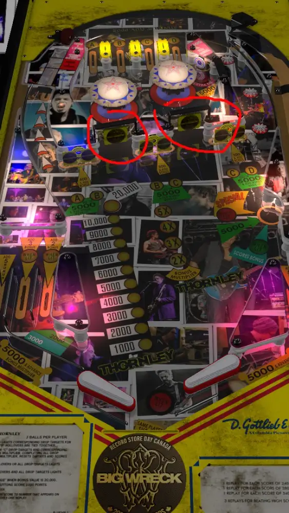 Thornley virtual pinball table