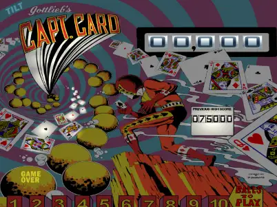 Capt. Card virtual pinball table