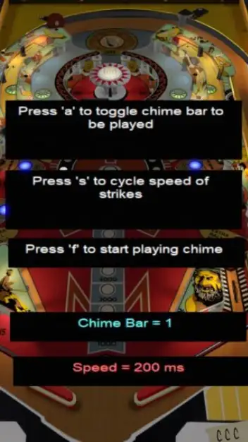 Chime Speed Test Table virtual pinball table