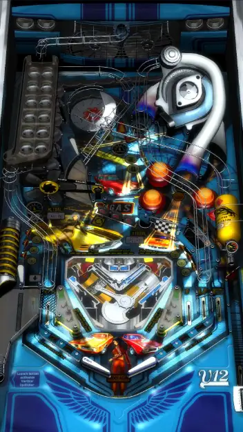 V12 virtual pinball table