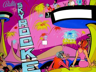 Skyrocket virtual pinball table
