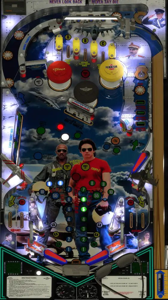 Iron Eagle virtual pinball table