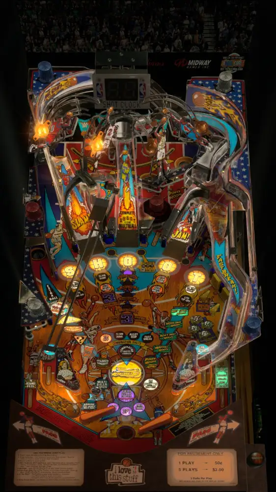 NBA Fastbreak virtual pinball table
