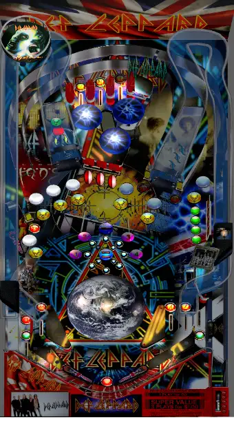 Def Leppard virtual pinball table