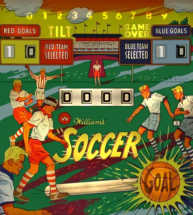 Soccer virtual pinball table