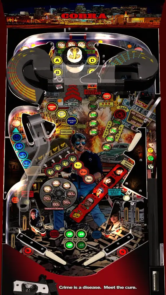 Cobretti virtual pinball table