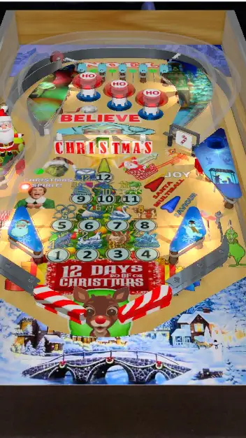 The 12 Days of Christmas virtual pinball table