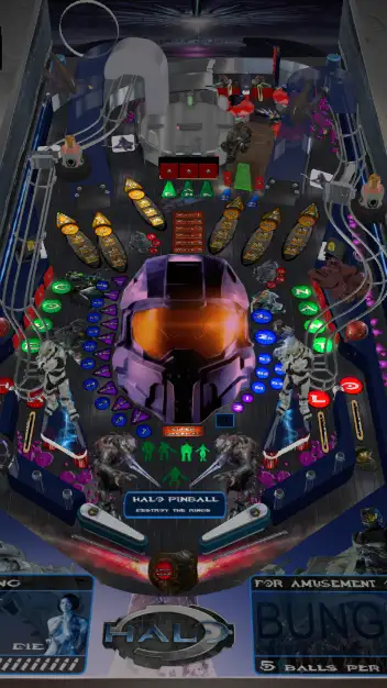 Halo virtual pinball table