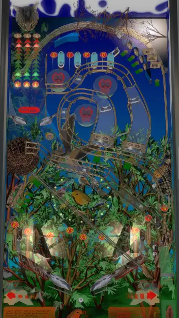 Bird Fly virtual pinball table
