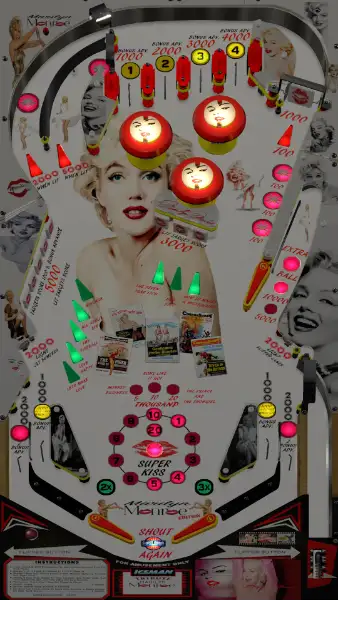 Marilyn Monroe Tribute virtual pinball table