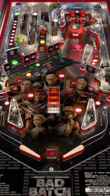 Star Wars – The Bad Batch virtual pinball table