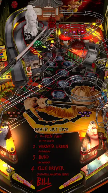 Kill Bill virtual pinball table