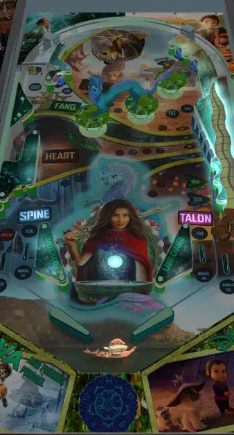 Disney Raya and Friends Pinball virtual pinball table