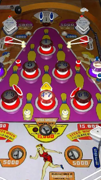 Bowling League virtual pinball table