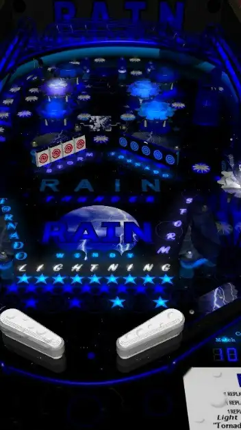 Rain virtual pinball table