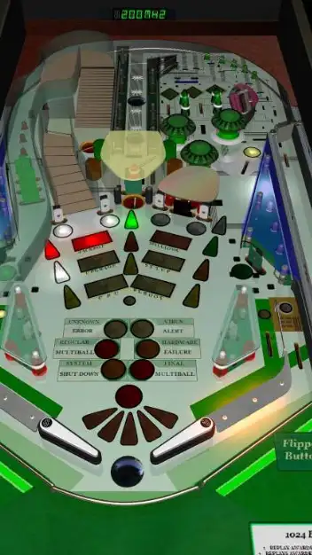 1024 Bytes virtual pinball table