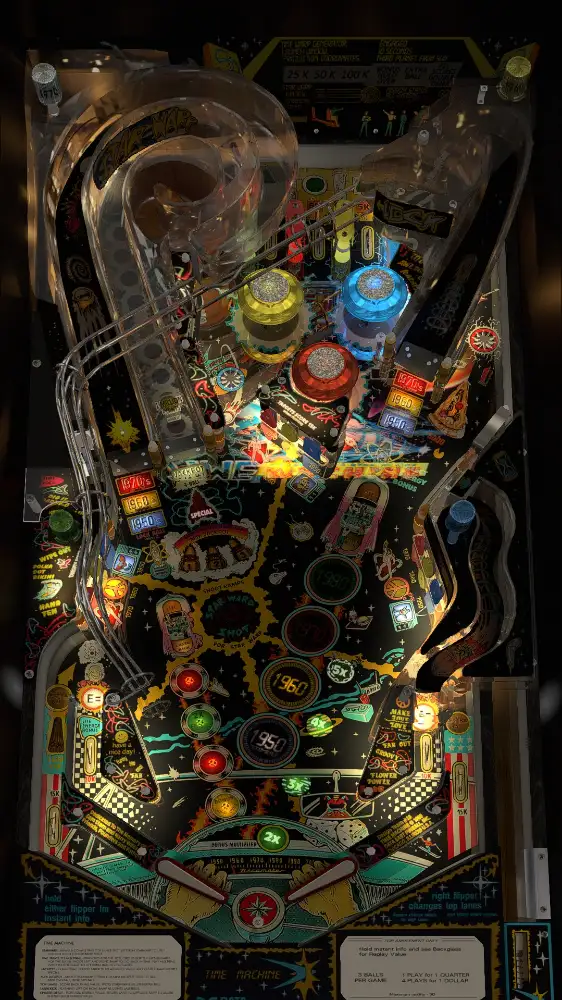 Time Machine virtual pinball table