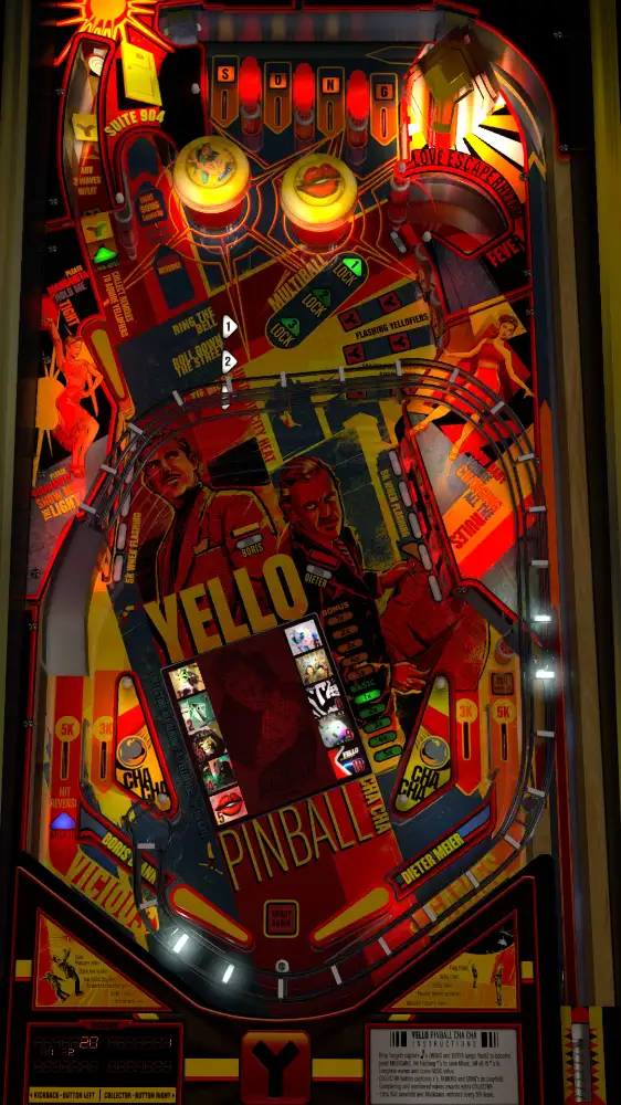 Yello Pinball Cha Cha virtual pinball table