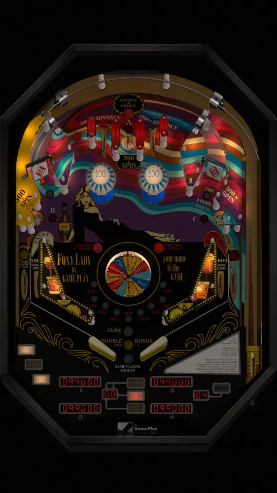 Foxy Lady virtual pinball table