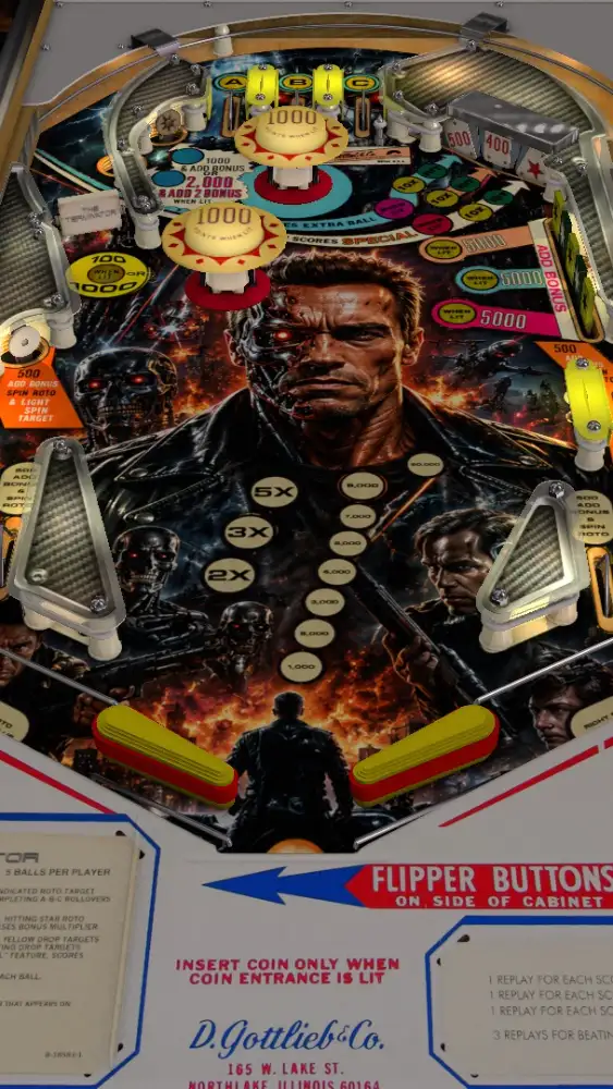 The Terminator virtual pinball table