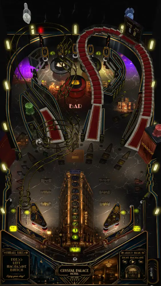 Crystal Palace Hotel virtual pinball table