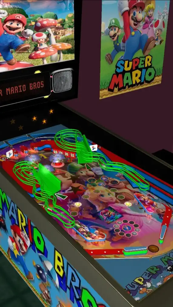 Super Mario Bros virtual pinball table