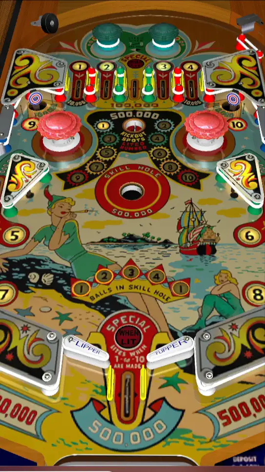 Peter Pan virtual pinball table