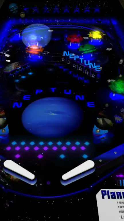 Planet Neptune virtual pinball table