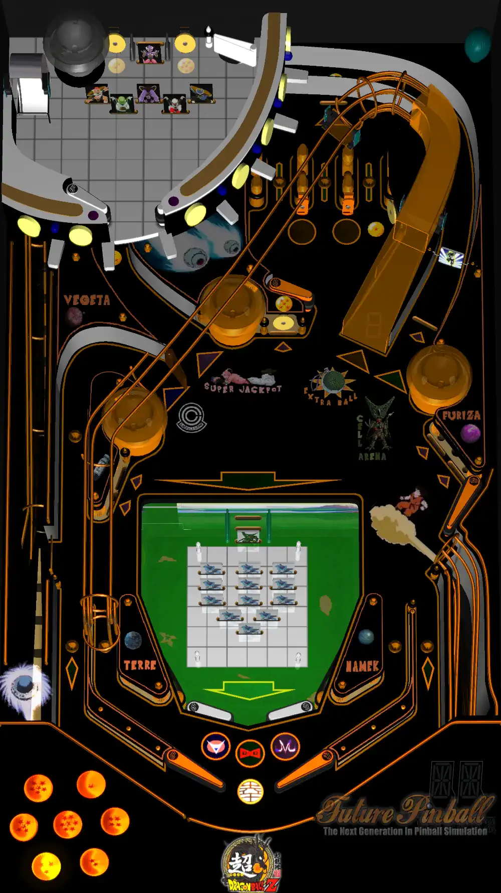 Dragon Ball Z virtual pinball table
