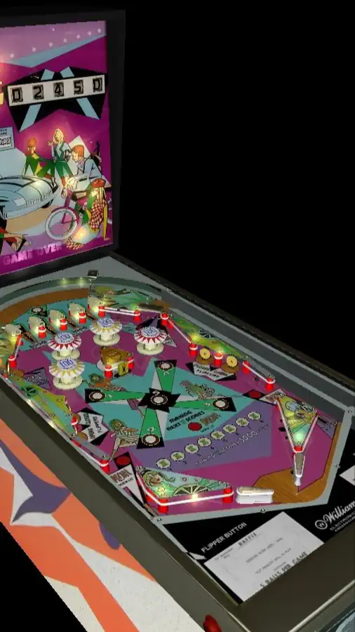Daffie virtual pinball table