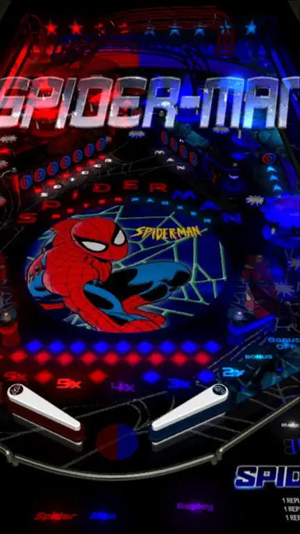 Spider-Man virtual pinball table