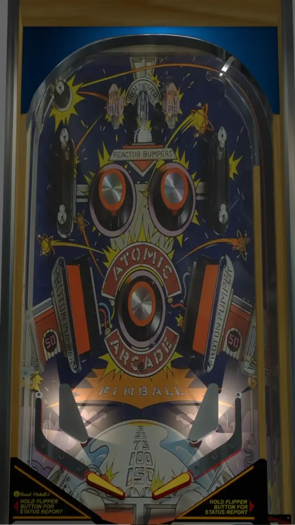Atomic virtual pinball table