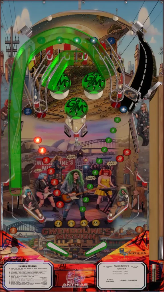 Gwendoline’s Mission virtual pinball table