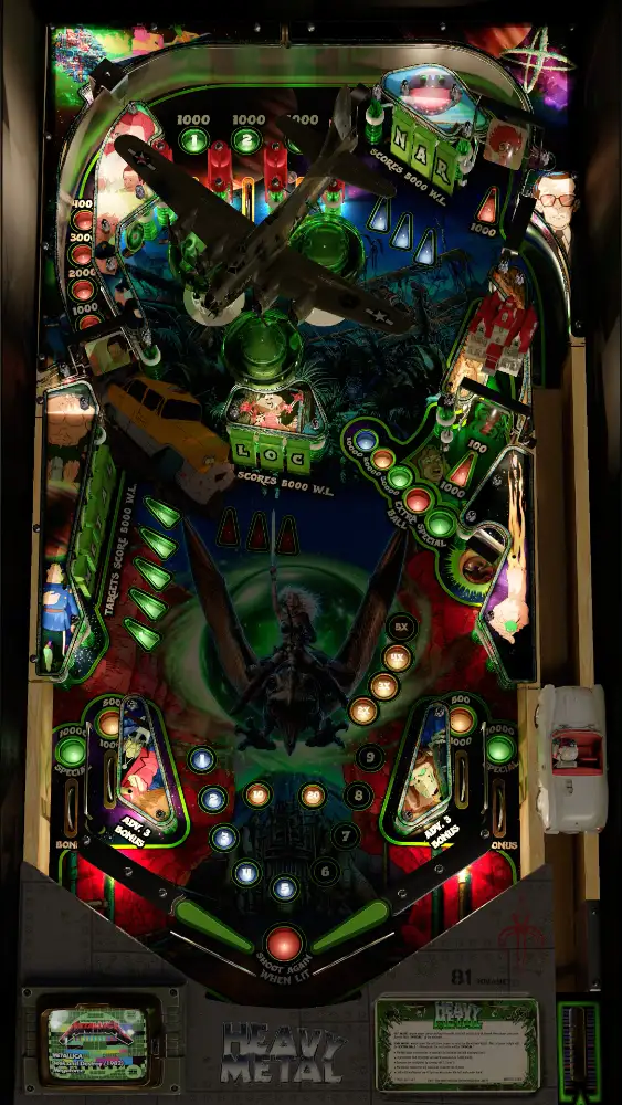 Heavy Metal Remastered virtual pinball table